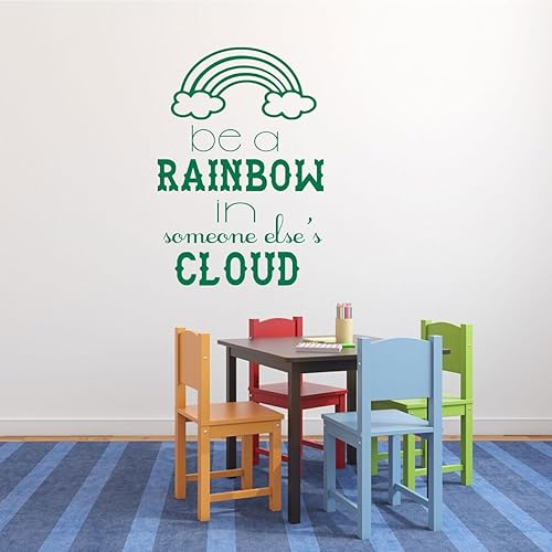 Miniatura 7 de Maya Angelou Quotes Wall Decor - Be a Rainbow in Someone Else's Cloud Vinyl Design for Classroom, Bedroom, Living Room, Preschool