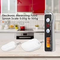 Vista 2 de Báscula digital de cuchara medidora, báscula electrónica de cocina con función de tara, 0.00 oz-17.64 oz, 2 cucharas desmontables