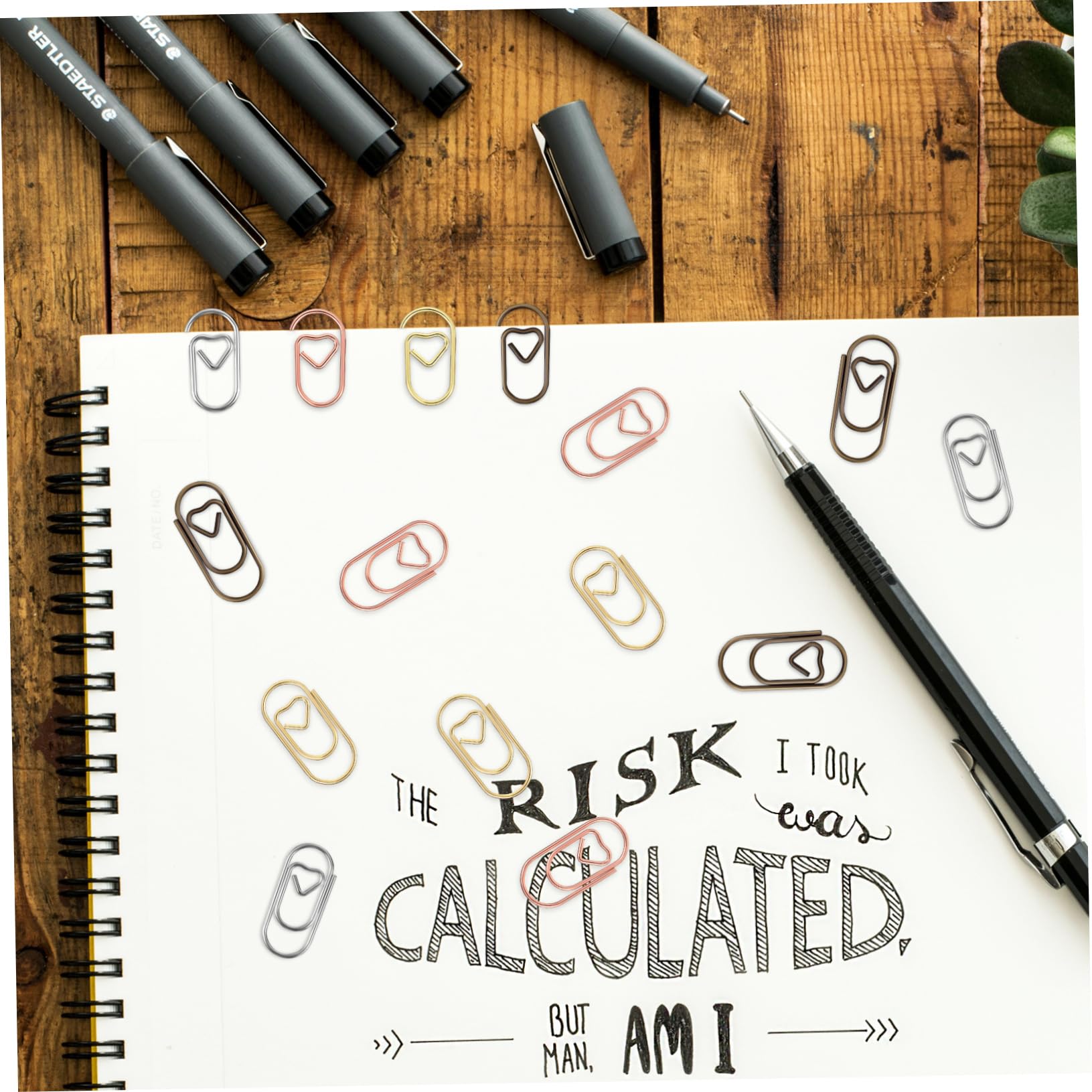 DOITOOL 5 Set Graffette Fermagli Per Carta Per Scuola Cancelleria E Ufficio Per Organizzazione Documenti E Segnalibri 200 Pezzi * 5