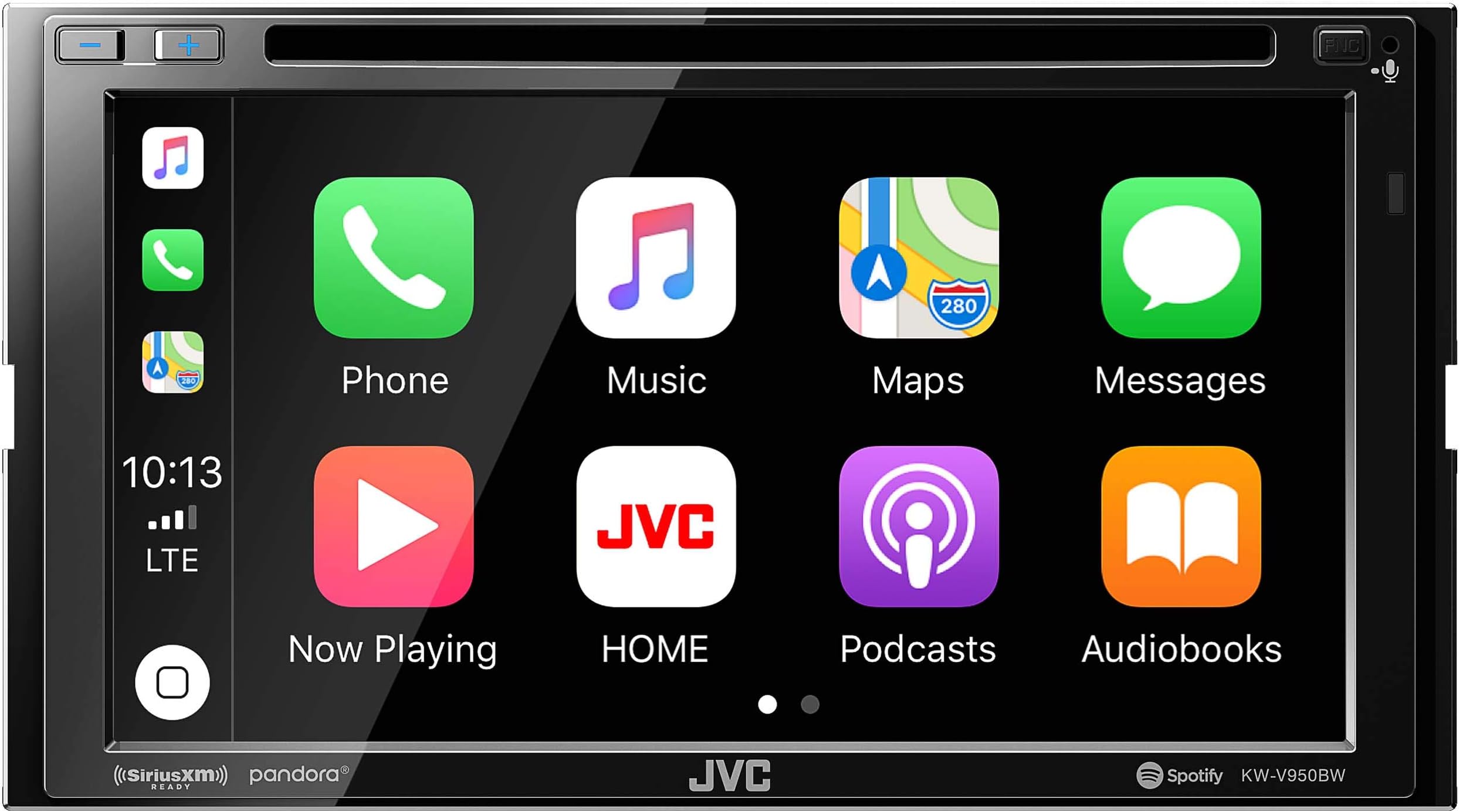 KW-V950BW Compatible with Apple CarPlay, Wireless Android Auto 2-DIN CD/DVD AV Receiver, High-Resolution Audio