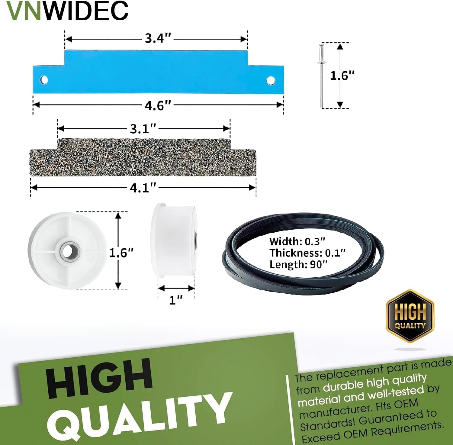 Upgraded MDE7600AZQ MDE7600AZW MDE7657AYQ MDE7657AYW MDE7657BYQ MDE7658AYQ MDE7658AYW Drum Support Roller Kit Replacement for Maytag Dryer