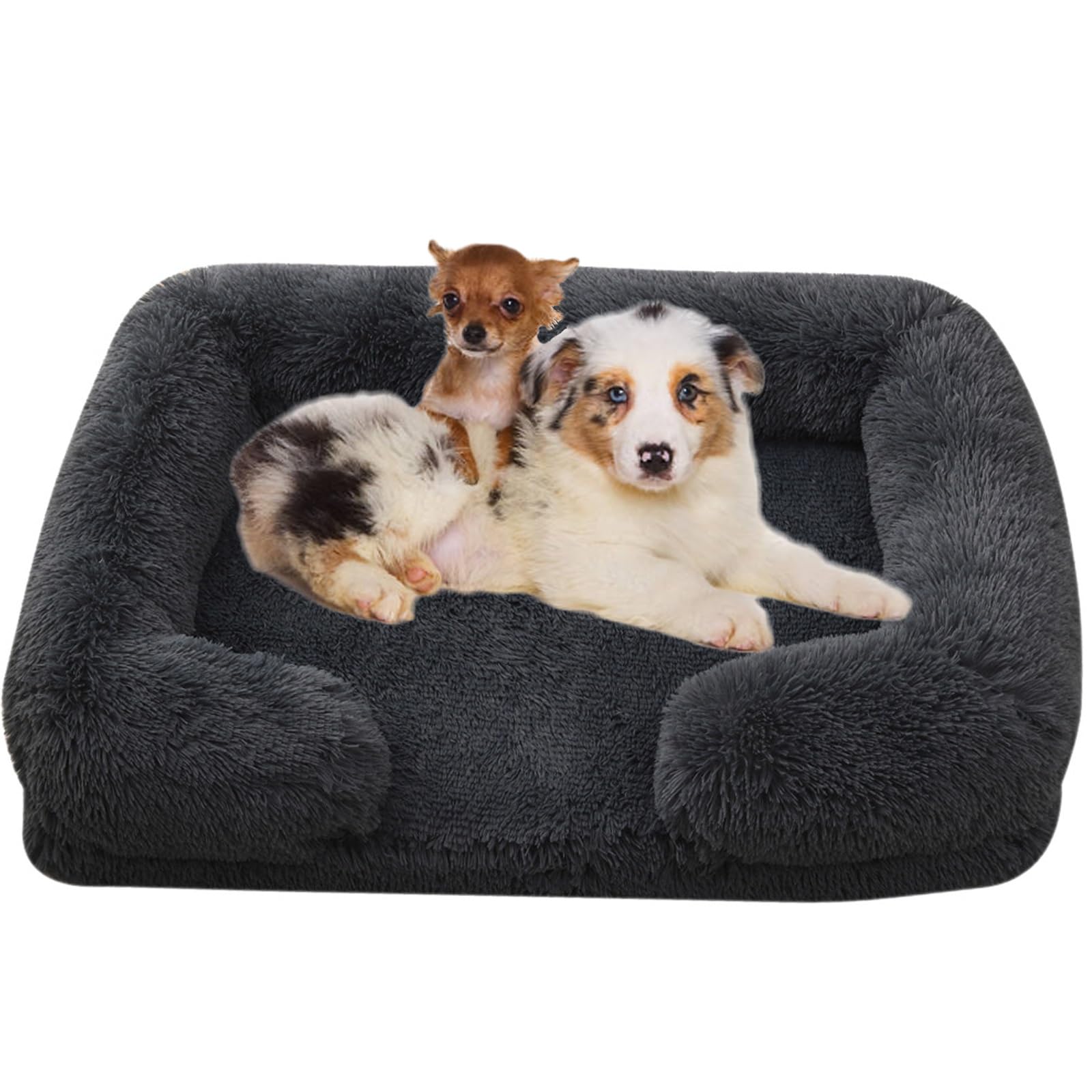 WTZHHK Dog Bed Dog Couch for Small Dogs, Medium, and Large Size Dog - Removable Washable Cover (Color : Dark Gray, Size : XXL)
