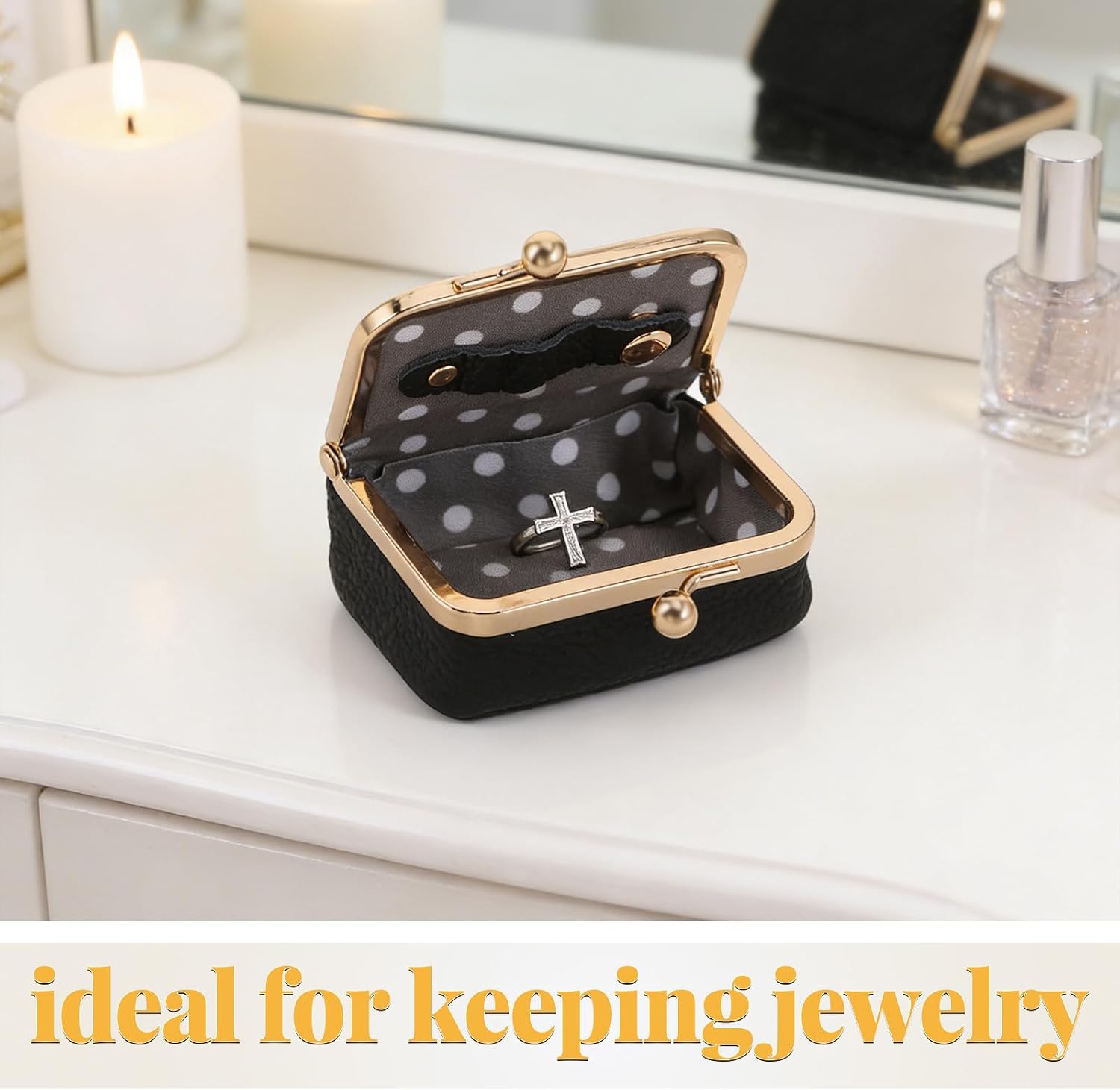 ABOOFAN Mini Portable Jewelry Box for Necklaces and Jewelry Storage image 3