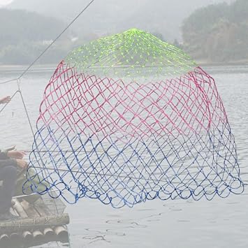 Folding Nylon Landing Dip Net Replacement Fishing Landing Meshs Net for Freshwaters Saltwater Fishing Net Easy to Use