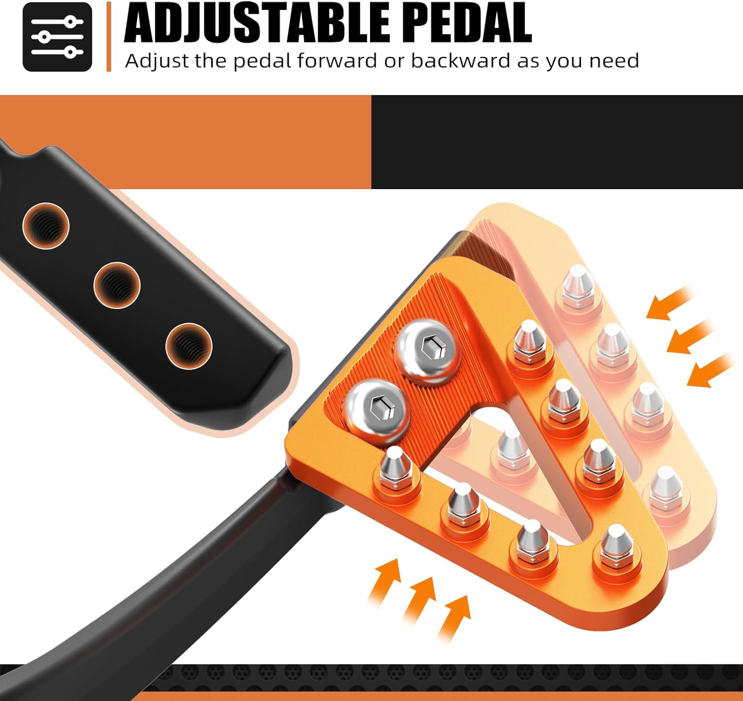 NICECNC Motorcycle Brake Pedal Foot Lever Compatible with KTM 125-450 XC XCF SX SXF 2016 125-500 XC XCF XCW SX SXF EXC EXCF TPi 6D 2017-2024,See Fitment