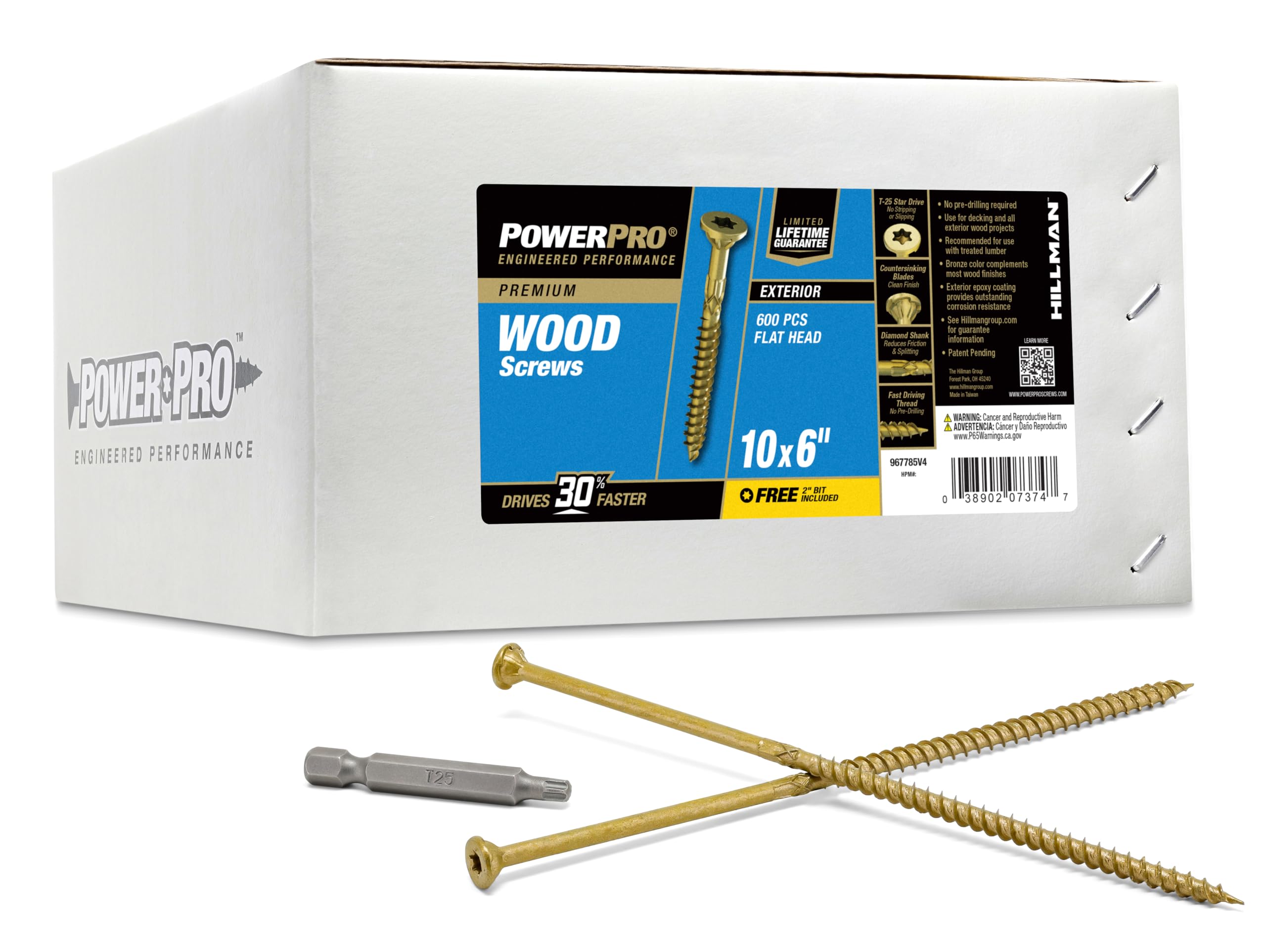 El grupo de Hillman 967785 Power Pro exterior multiusos tornillo, 10 "x 6"