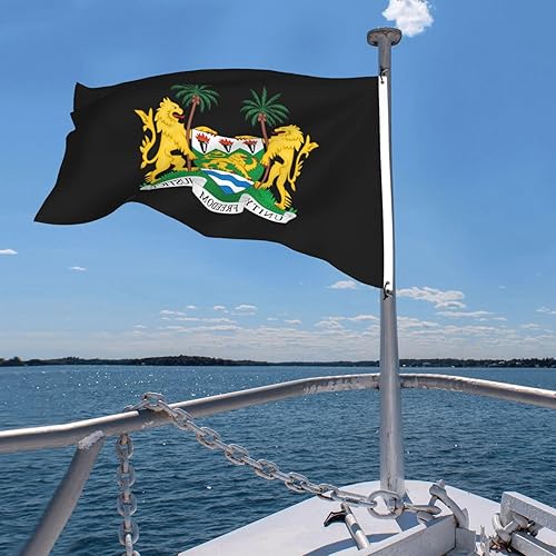 Miniatura 9 de Coat of Arms of Sierra Leone Flag 4x6 Ft Double Sided Flags Outdoor Durable Banner Home Yard Decoration Flag 4by6 Flags