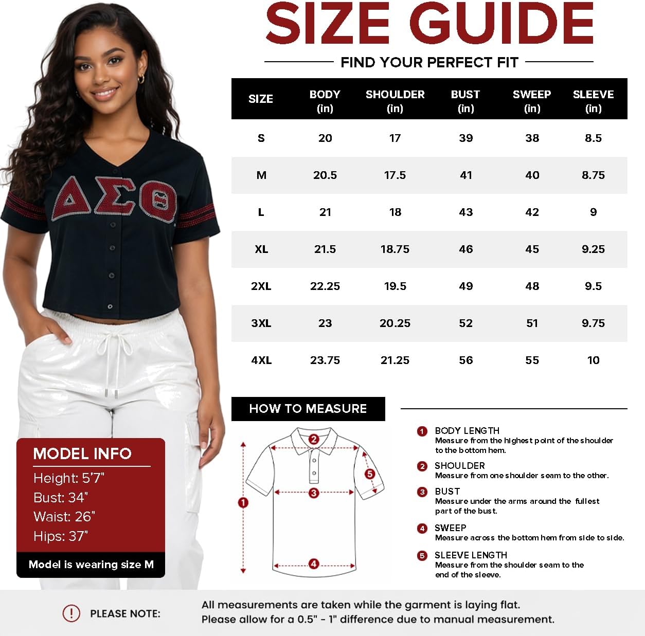 Official Licensed Delta Sigma Theta Design Baseball Jersey - DST Women's Rhinestone Bling Cropped Button-Down Shirt