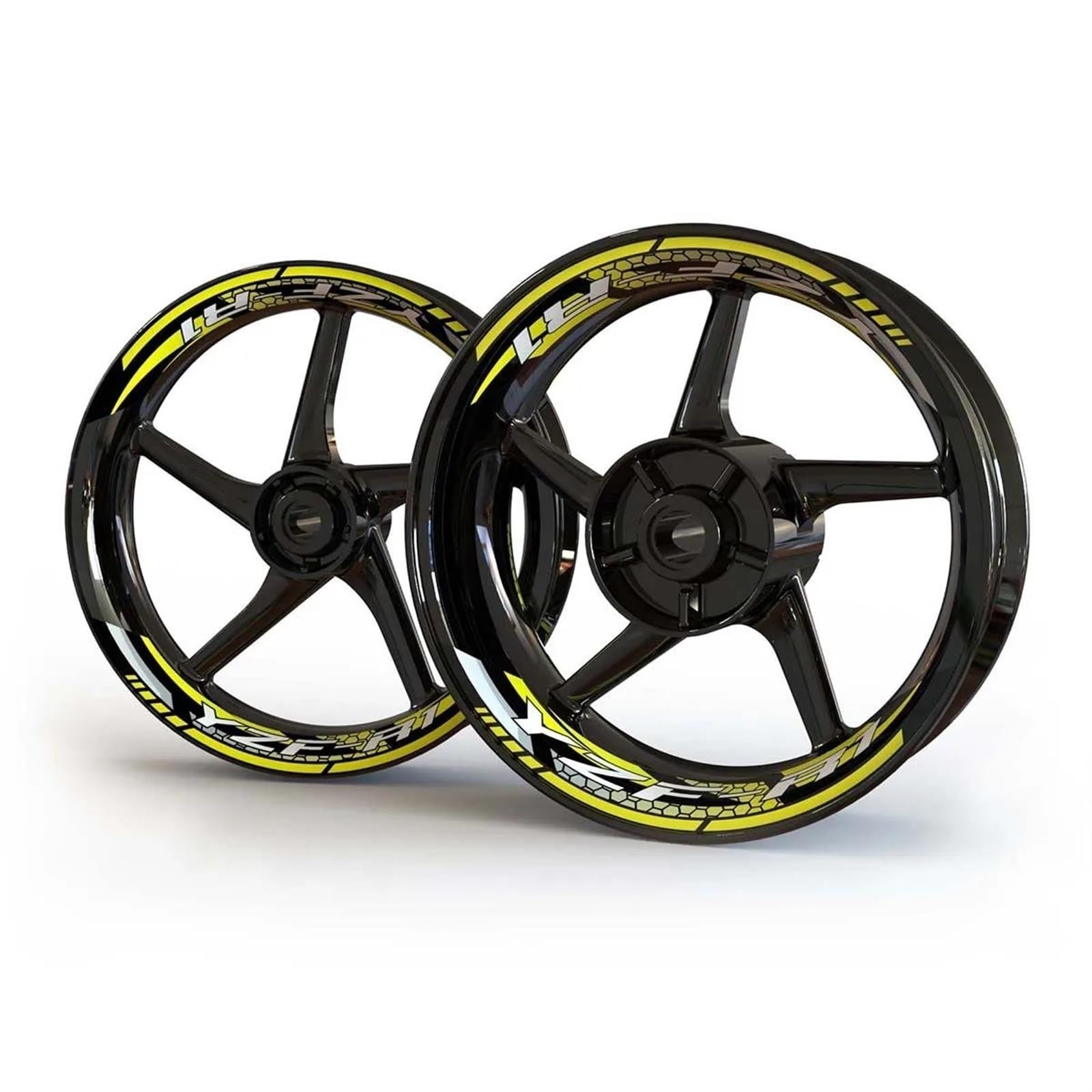 Motorcycle Racing Equipment Accessories Wheel Tire Rim Adhesive Reflective Decal Sticker for Yamaha YZF R1 Decorative(Color10)