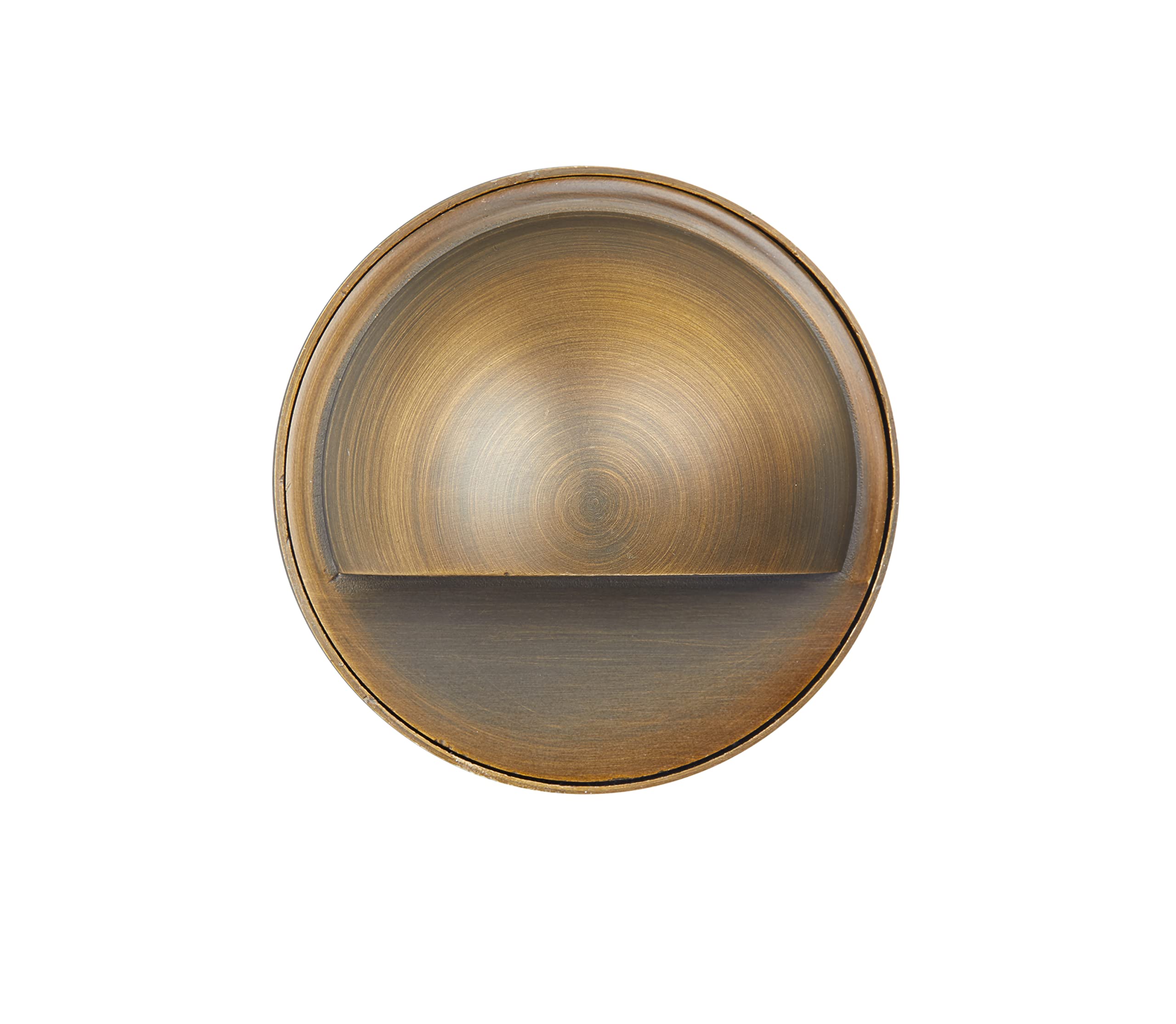 VOLT Cast Brass 12V Deck Light (Bronze) With 3W 2700K Warm White G4 LED Bulb For Low Voltage Landscape Lighting On Outdoor Patio, Railing, Step, Fence & Dock