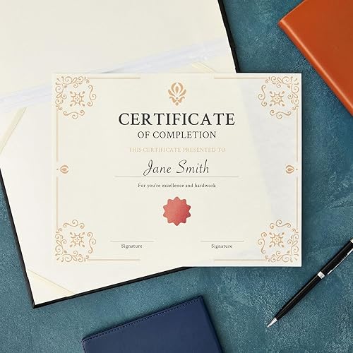 Miniatura 3 de Best Paper Greetings Parchment Diploma Paper - 96 Sheets, 8.5 x 11 In, Cream, 90 GSM - Vintage Textured Certificate Paper for Printing Diplomas