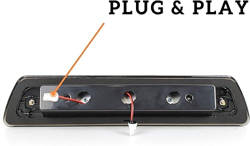 Miniatura 5 de KEWISAUTO Tercera luz de freno LED para F150 09-14, luz trasera de freno LED negra con lente ahumada para accesorios Ford F-150 2009-2014 (1 unidad)