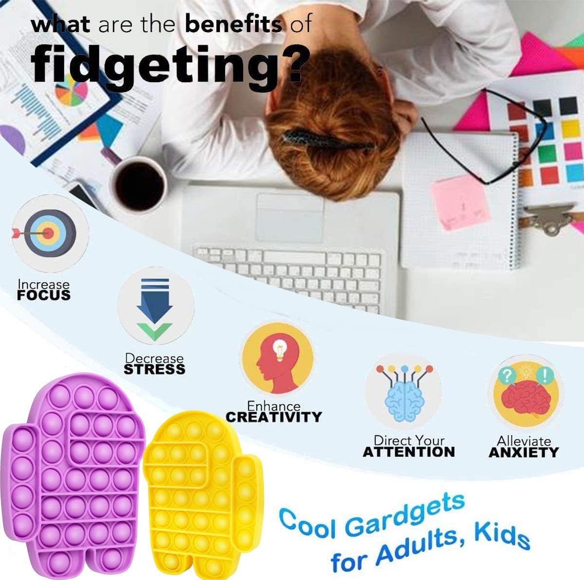 Sensory Push Pop Bubble Fidget Toys Pack for Autistic Children/Kids,Squishy Stress Relief Board Games-2022 Thanksgiving,Christmas,Black Deal Friday Gift (2)