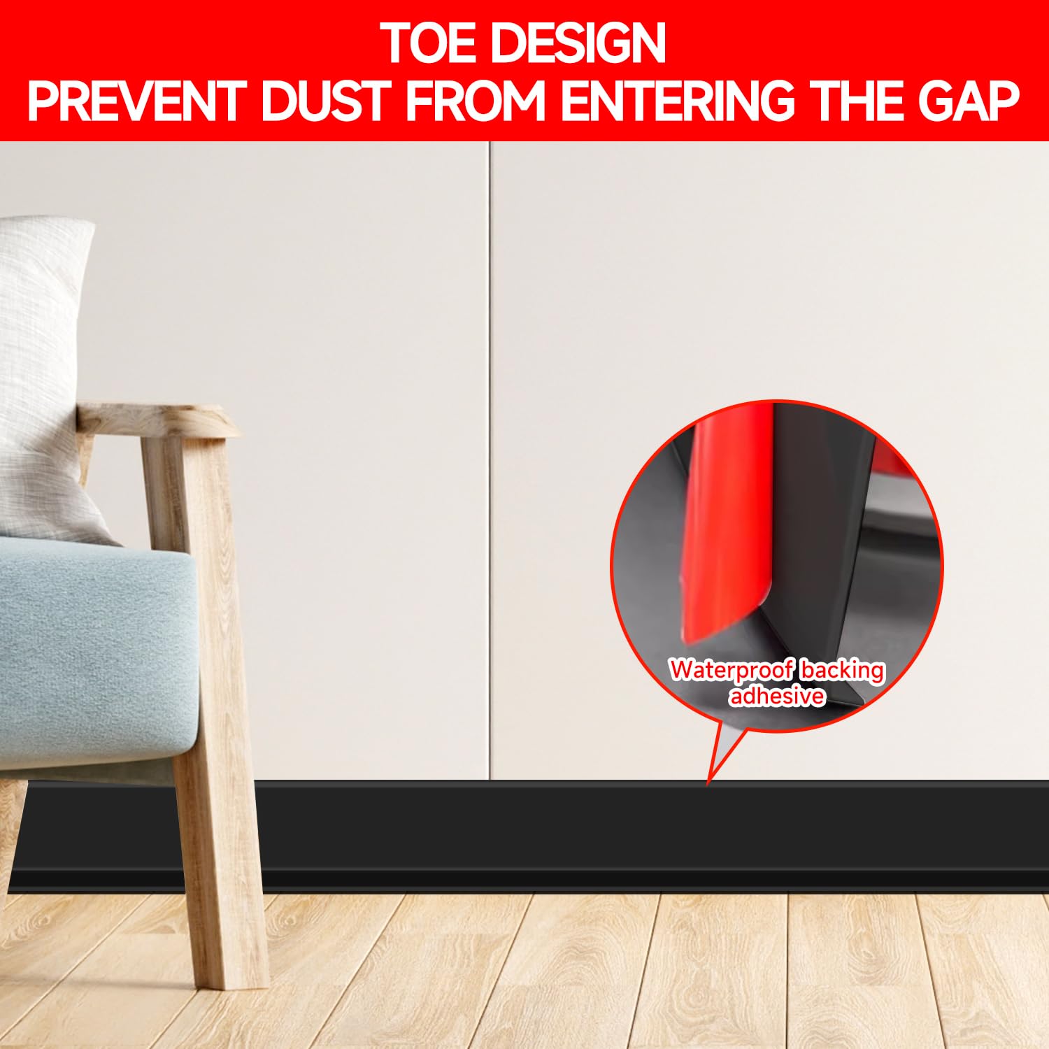 Snapklik.com : Flexible Baseboard Molding Trim 3 Inch