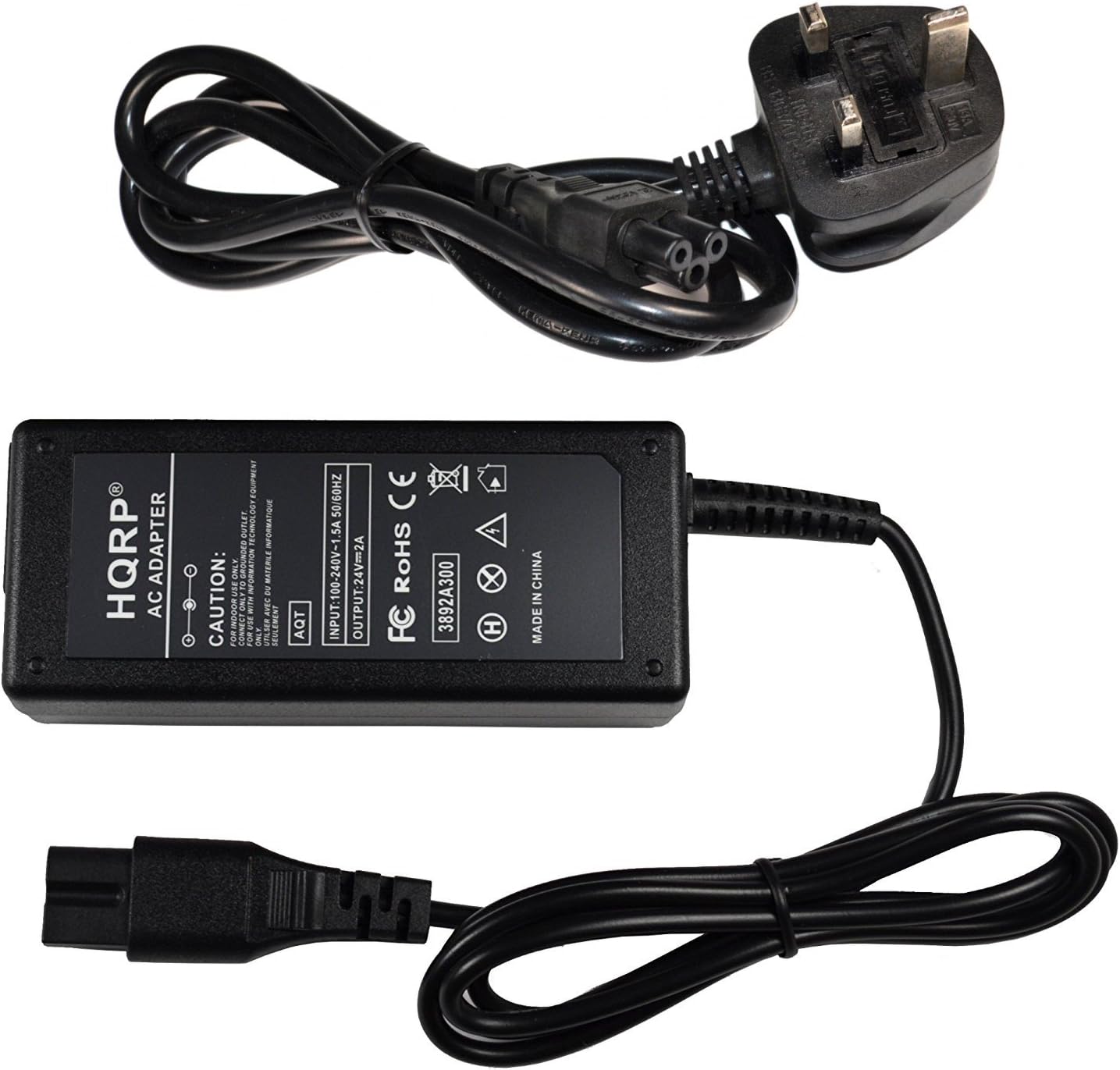 HQRP AC Adapter compatible with UComfy YH-3318G Legs Beautician Foot, Calf Massager Power Supply Cord Adaptor plus HQRP Coaster