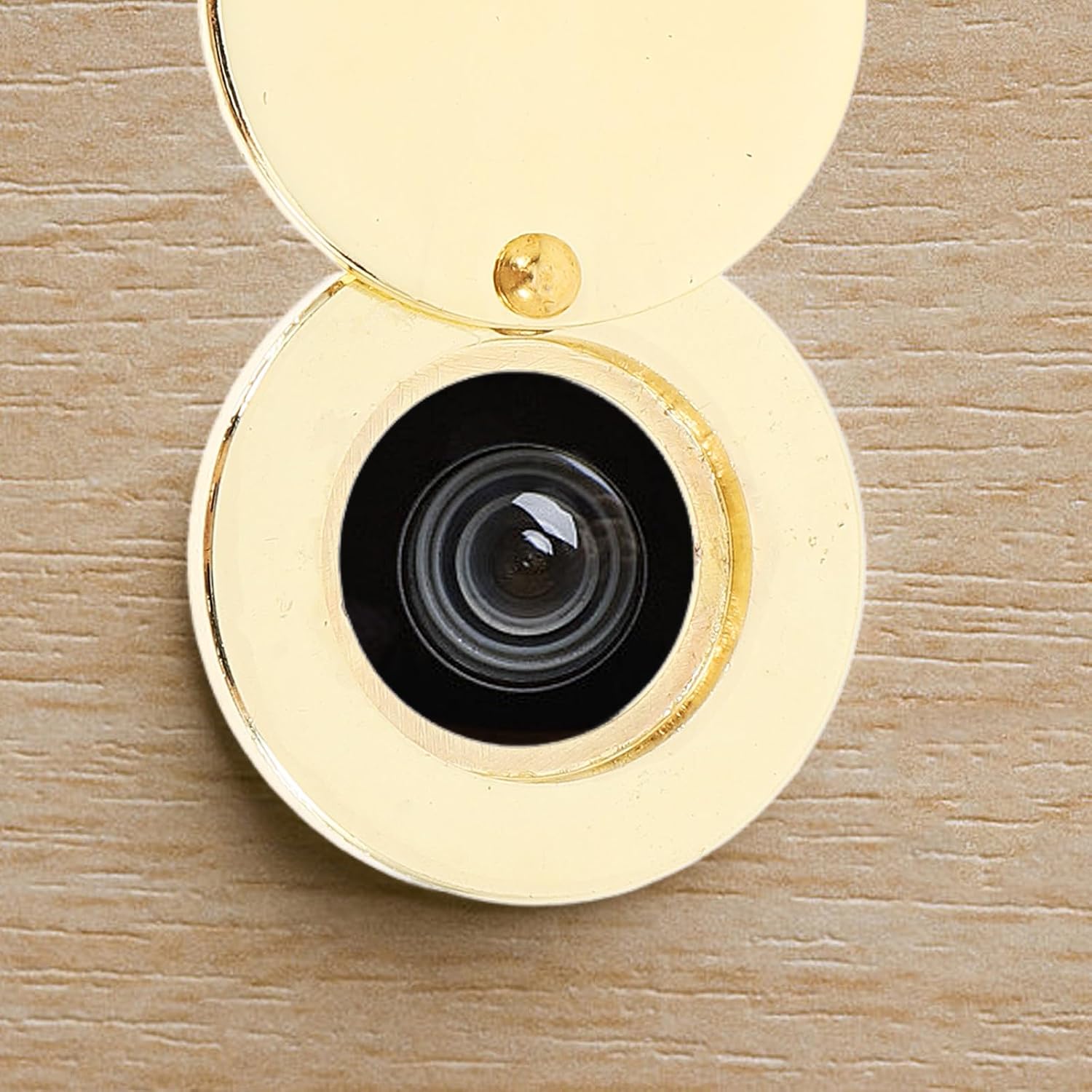 Copper Door Viewer Privacy Peephole Cover 16mm Tube Diameter Security Door Hole Plate Cover for Home and Hotel, 2 Pieces