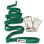 Tumaz Stretching Strap - 10 Loops & Non-Elastic Yoga Strap - Perfect Home Workout Stretch Strap for Physical Therapy, Yoga, Pilates, Flexibility