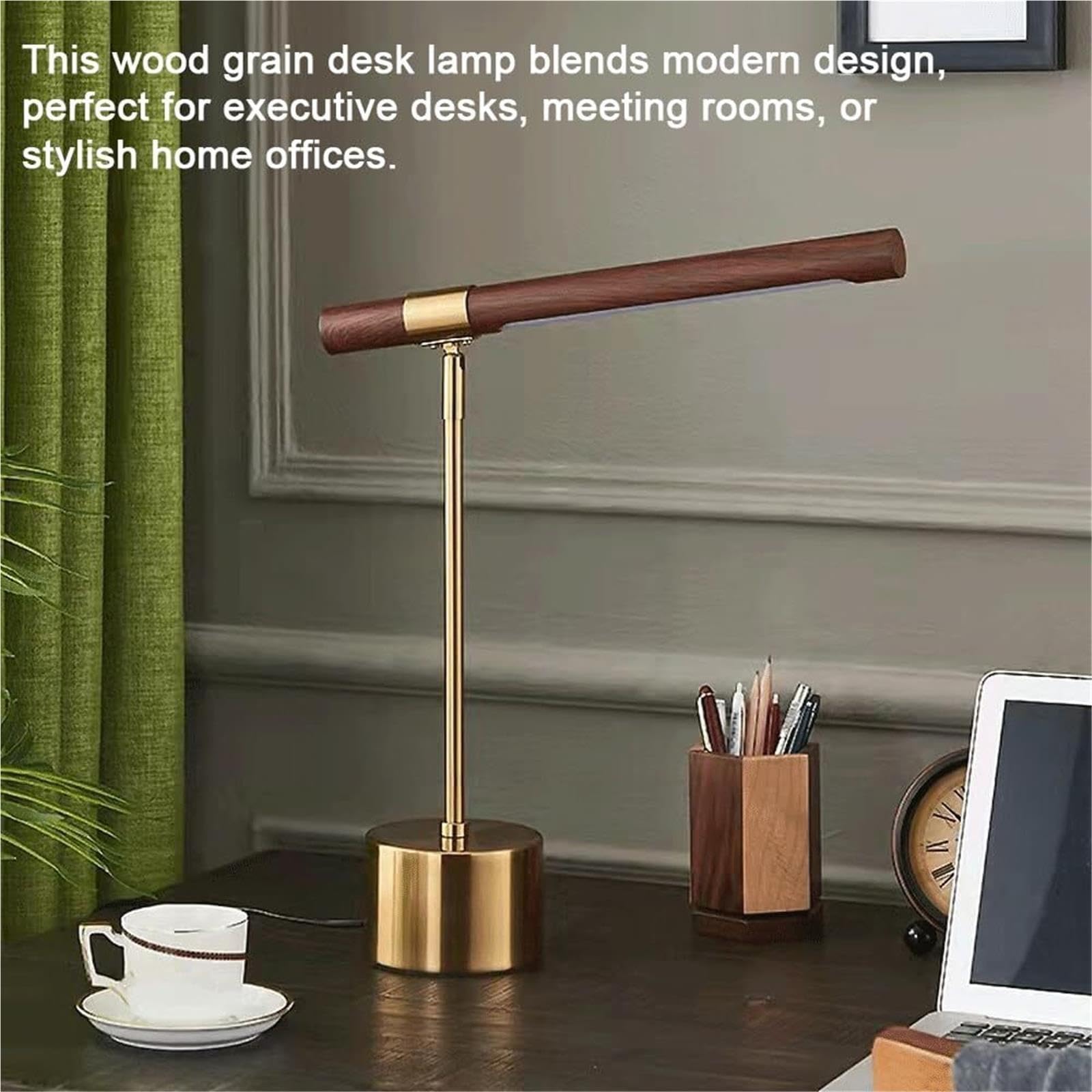 Lampada da tavolo Line Wood Grain con illuminazione regolabile