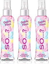 Body Mist By So…? Womens Candy Floss Body Mist Fragrance Spray 100ml Bundle (3 Pack)