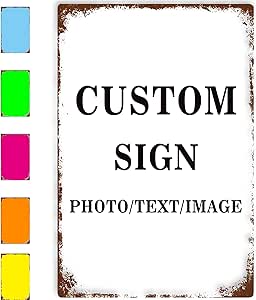 Amazon.com : Custom Signs Design With Your Own Image/logo/Text Metal ...