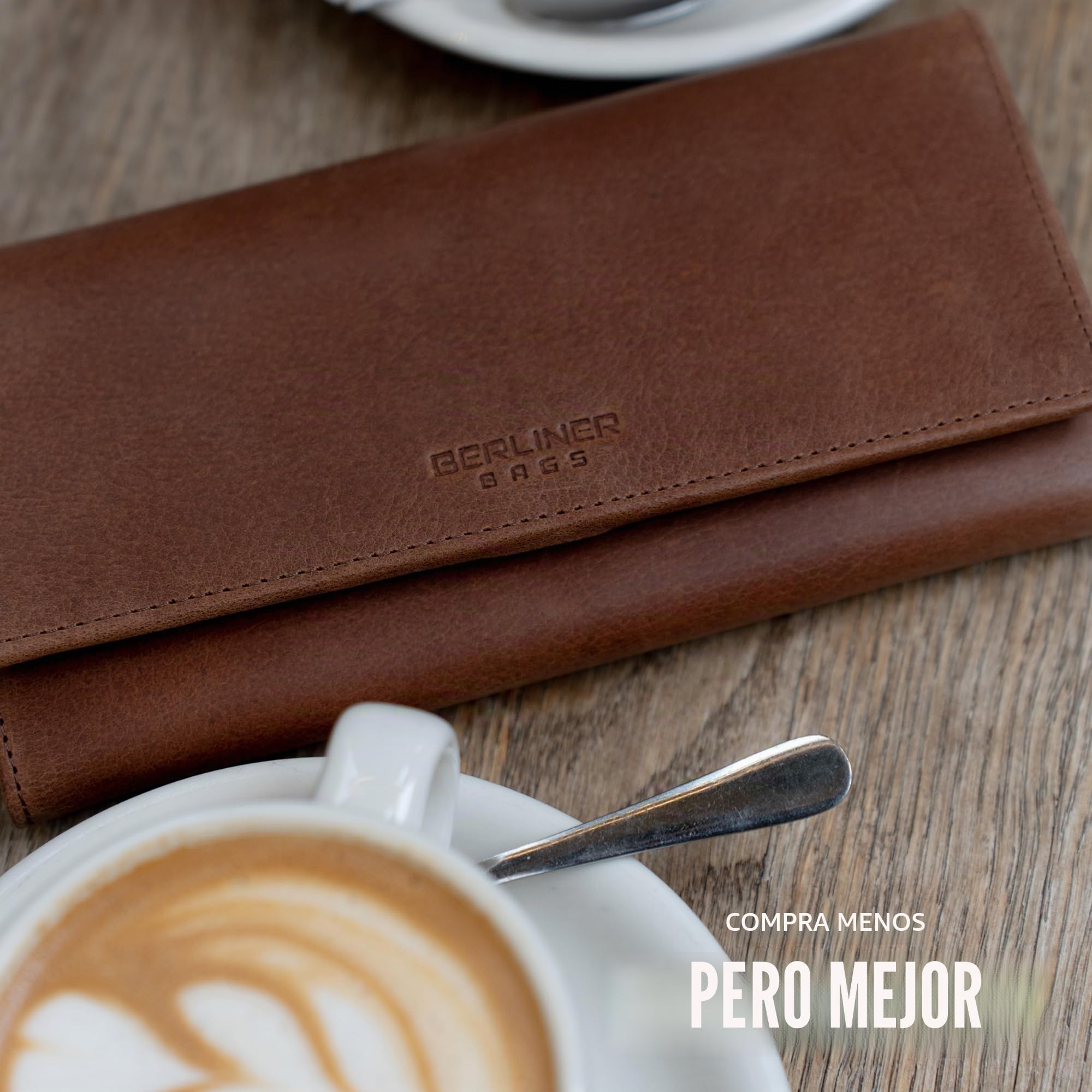 Berliner Bags Iris Monedero sobre Grande de Piel Mujer, 20 Tarjetas, RFID