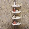Primanova Bathroom Corner Shelf, Aluminum, White