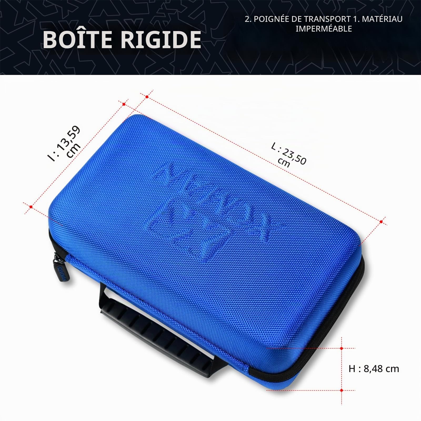XCMAN Kit de brosses de réglage pour Ski et Snowboard - Nylon, Laiton, Crin de Cheval - Grattoir en métal - Lime Plate en Ptex, Boîte Bleue