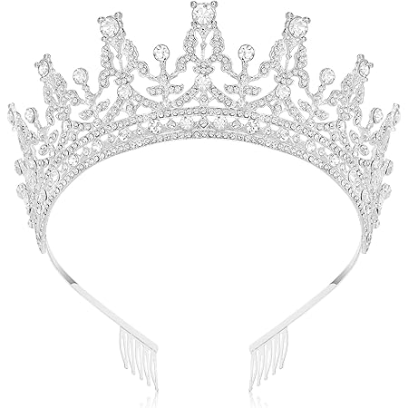 Prinzessin Krone Mit Kristallen - Weiße Brautkrone Für Hochzeit & Besondere Anlässe