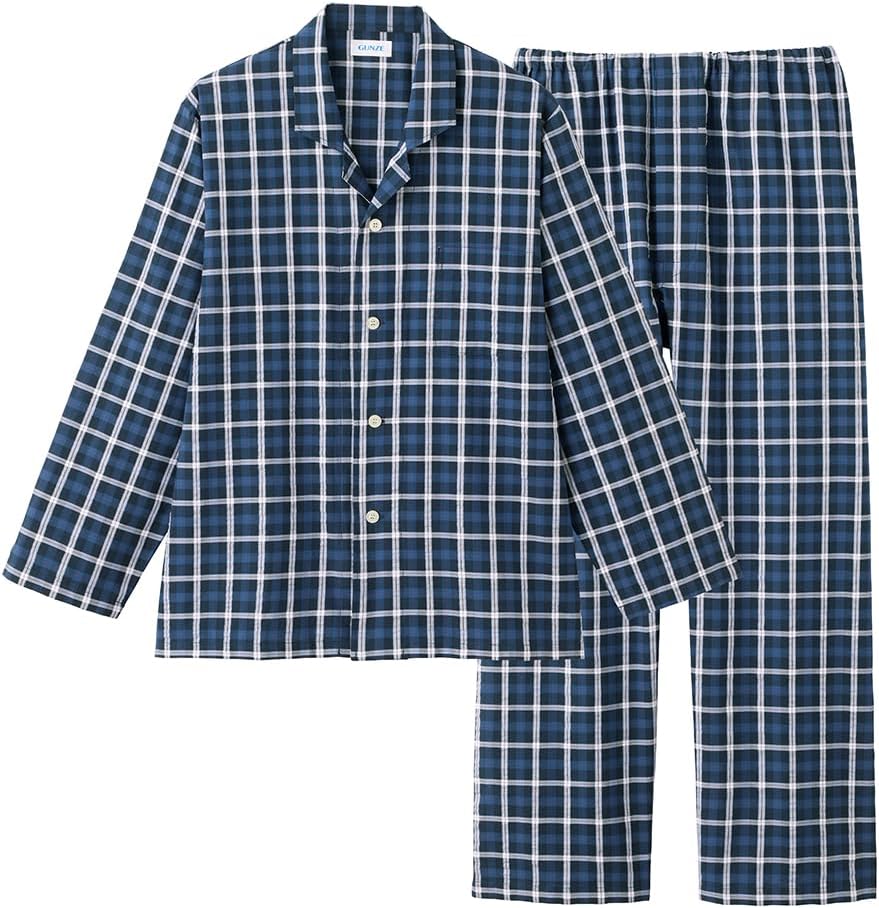 [グンゼ] パジャマ ＩＮ ＳＬＥＥＰＥＲ 脇縫目無し 先染めサッカー メンズ