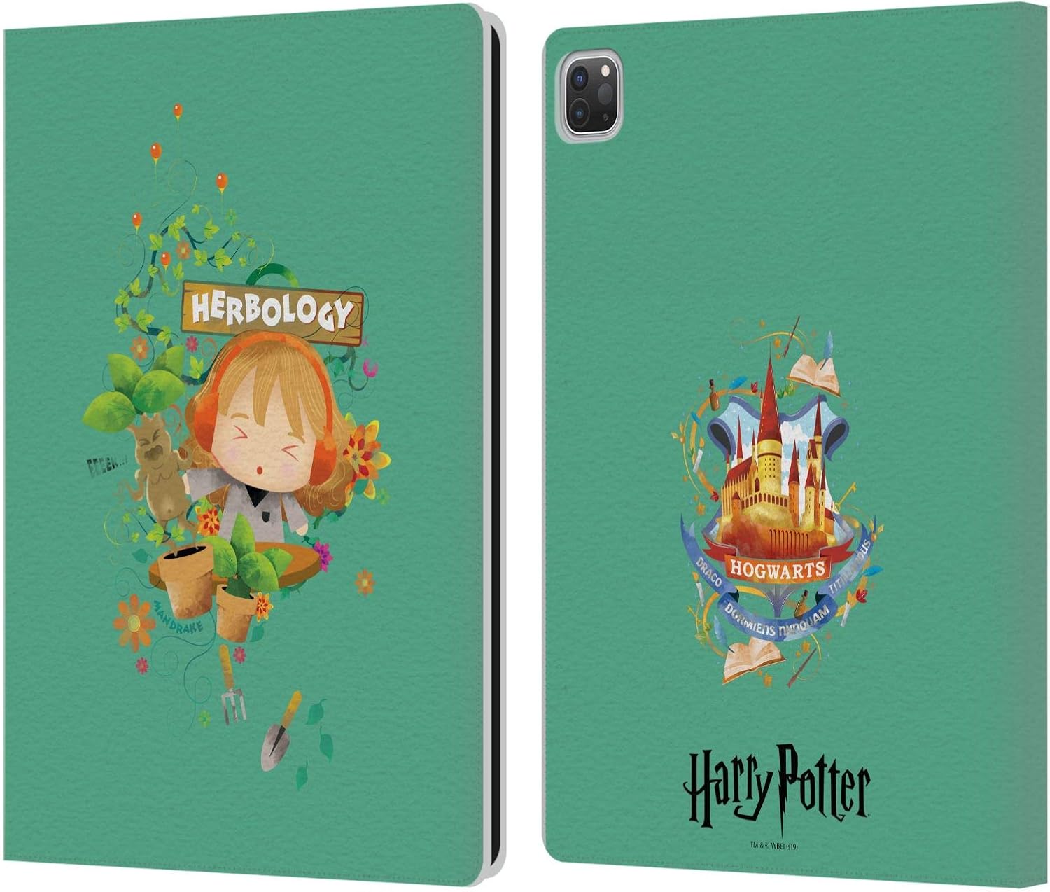 Head Case Designs Officially Licensed Harry Potter Herbology Deathly Hallows II Leather Wallet Case Compatible with Apple iPad Pro 12.9 2020/2021/2022