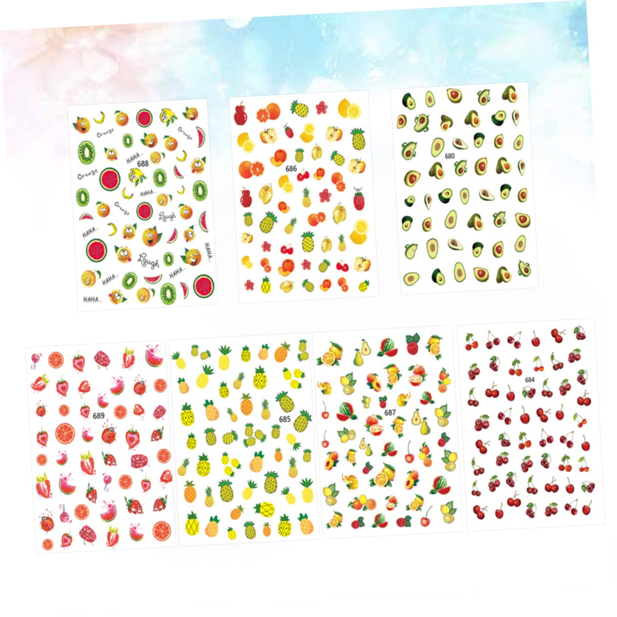 minkissy 36 Hojas De Pegatinas De Uñas De Frutas Para Uñas Acrílicas Pegatinas Impermeables 3D Pegatinas De Frutas Uñas Autoadhesivas Punta De Uñas Manicura Arte Pegatinas Niños Decoración