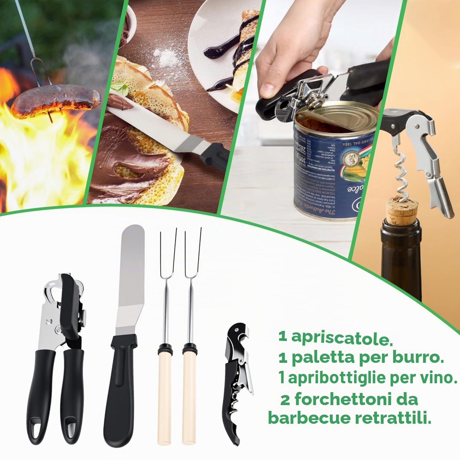 Accessori Cucina da Campeggio 27Pcs, Utensili da Cucina per il Campeggio con Borsa Portaoggetti, Gadget Outdoor, Portatile Cucina da Campeggio Rv Set per viaggi, Picnic, Camper, Feste