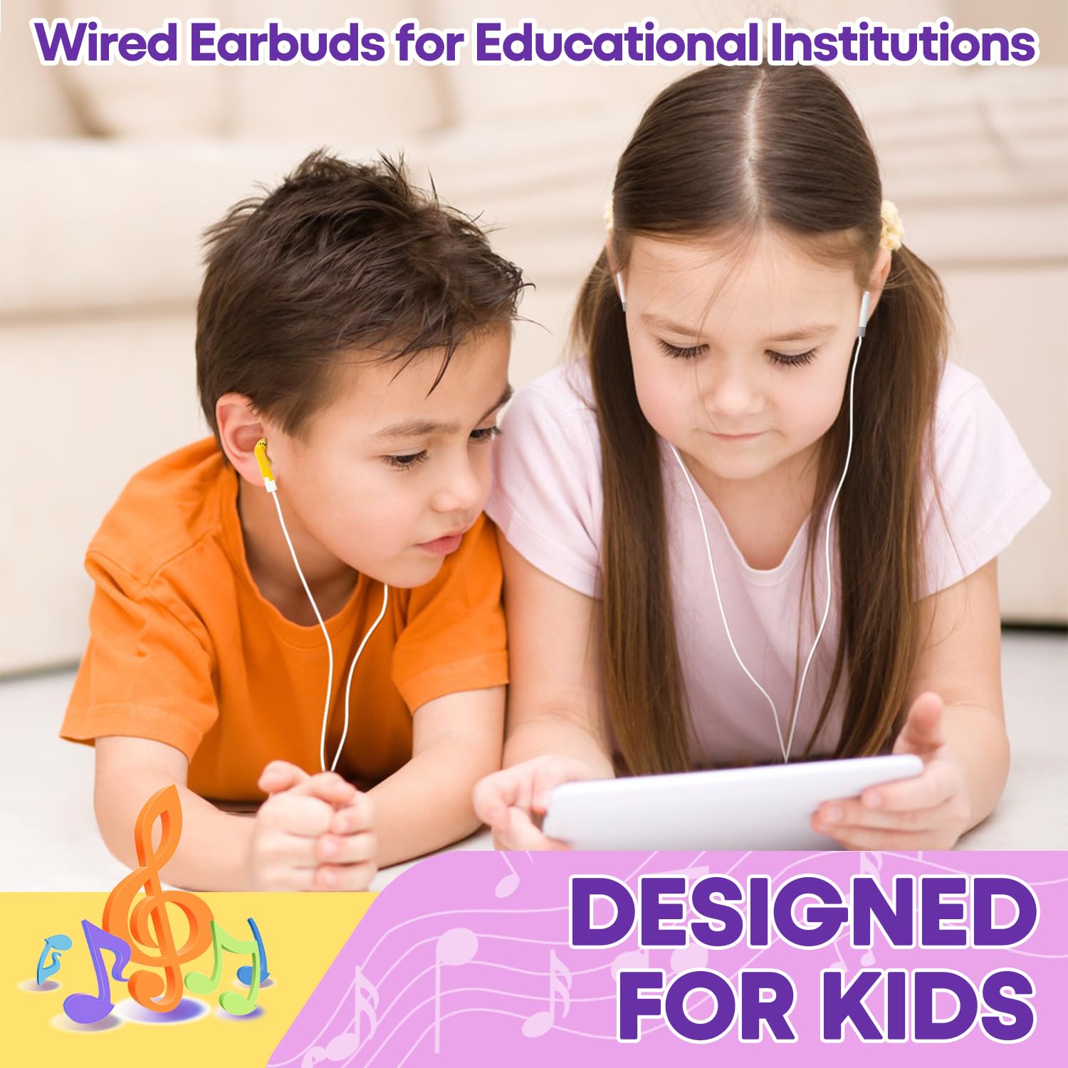 Confezione da 200 auricolari per aula per bambini, studenti scolastici, bambini, set all'ingrosso di auricolari durevoli, confezionati singolarmente (200 misti)