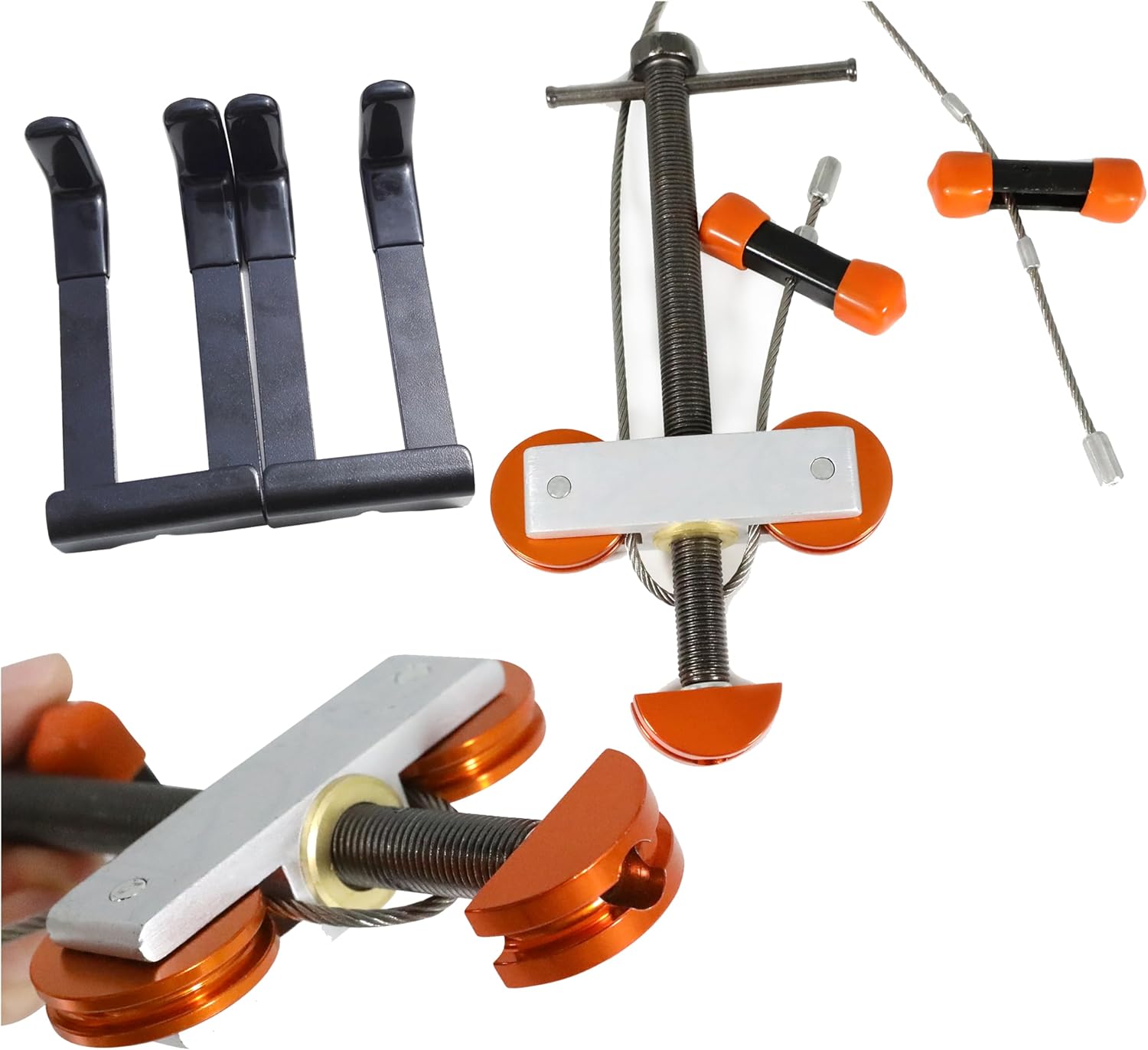 Compound Bow Archery Press with Quad Limb Brackets - Portable Hand Held Tool, Reliable Equipment for Hunting and Bow Maintenance Tasks