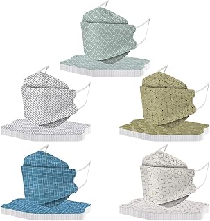 50Pcs 4-Ply Disposable Facemasks for Adult,Breathable Fish Type Facemasks Disposable for Women Man Glasses Wearers Anti-Fog