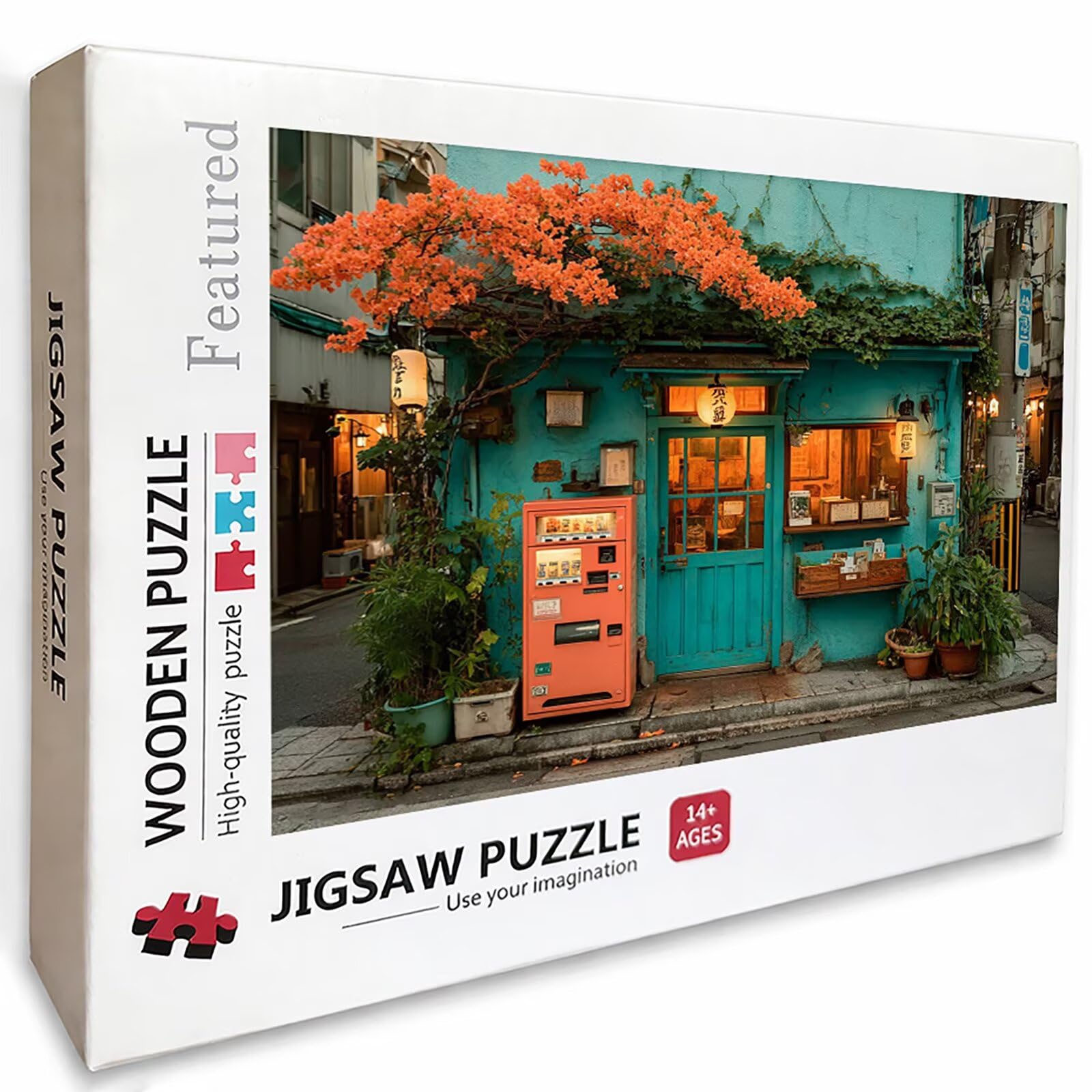 JapóN Puzzle Madera, Vista De La Calle Puzzle 5000 Piezas Adultos con Compact Box 156x105cm, Rompecabezas Desafiante, DIY Juegos de Rompecabezas Creativos para Hombres Mujeres, Decoraciones, 2-4180