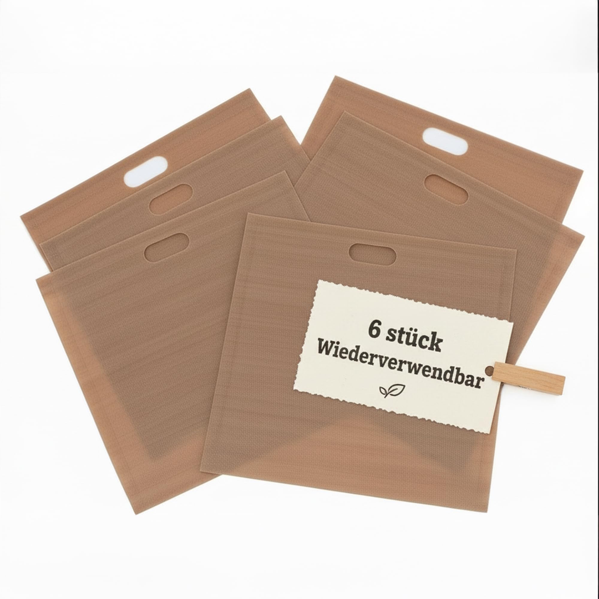 Sunmondo 6 x tostbag – torba na papier do pieczenia na toster – nadaje się do mycia w zmywarce, do 50 x