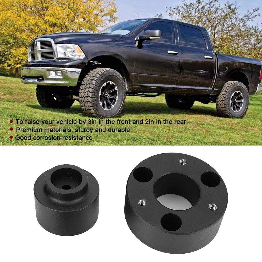 Kit de levage de nivellement, 3 "avant 2" Kit de levage de nivellement arrière fonctionne avec 1500 2009-2018 4WD (ne convient pas pour 2 roues motrices ou pour cabine