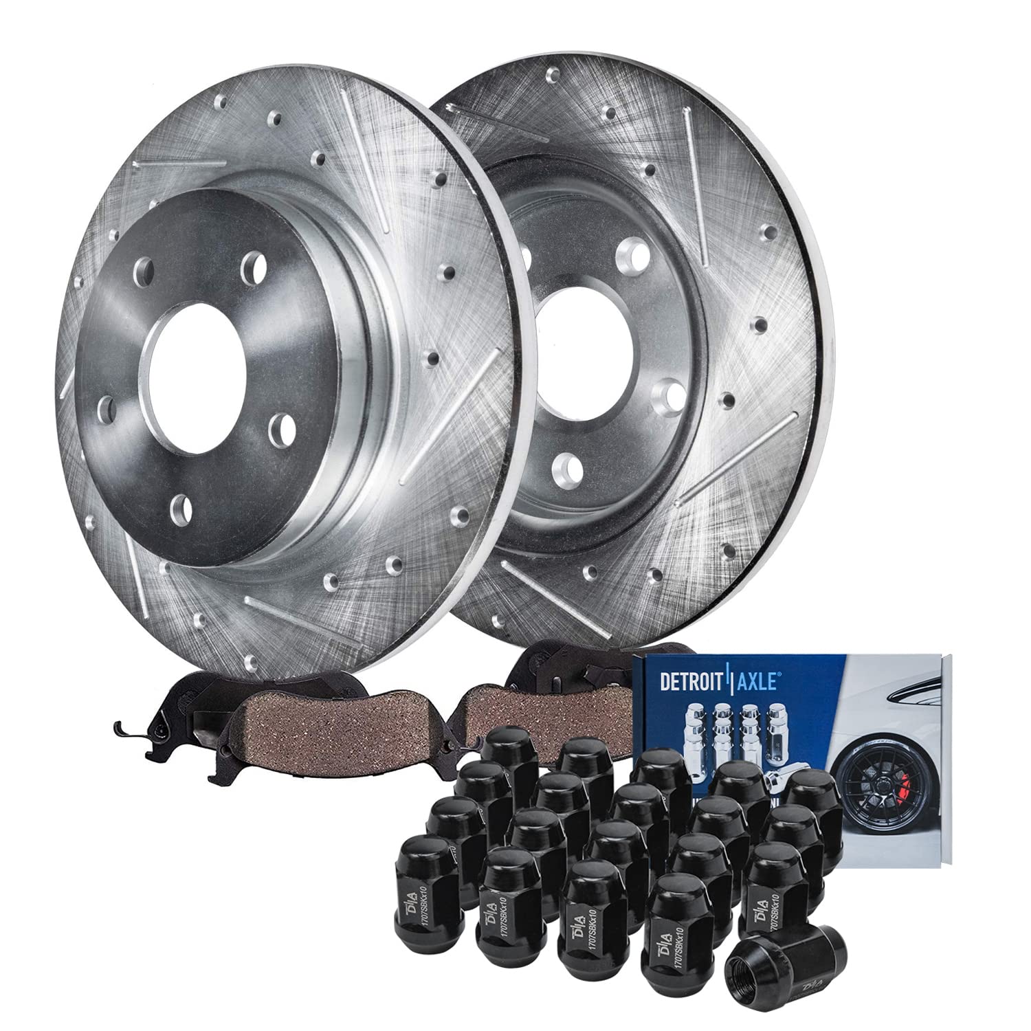 Detroit Axle - Rear Brake Kit For 2008-2012 Dodge Grand Caravan