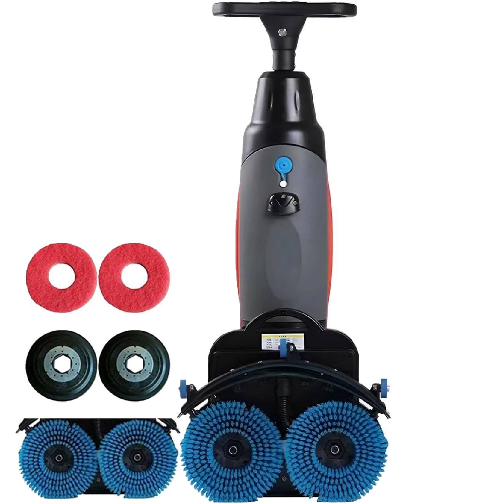 Limpiador eléctrico de pisos, limpiador y pulidor con rotación de 360°, tanques duales, 2 cepillos de 200 W, ideal para suelos de madera, cubre 13,000 pies cuadrados