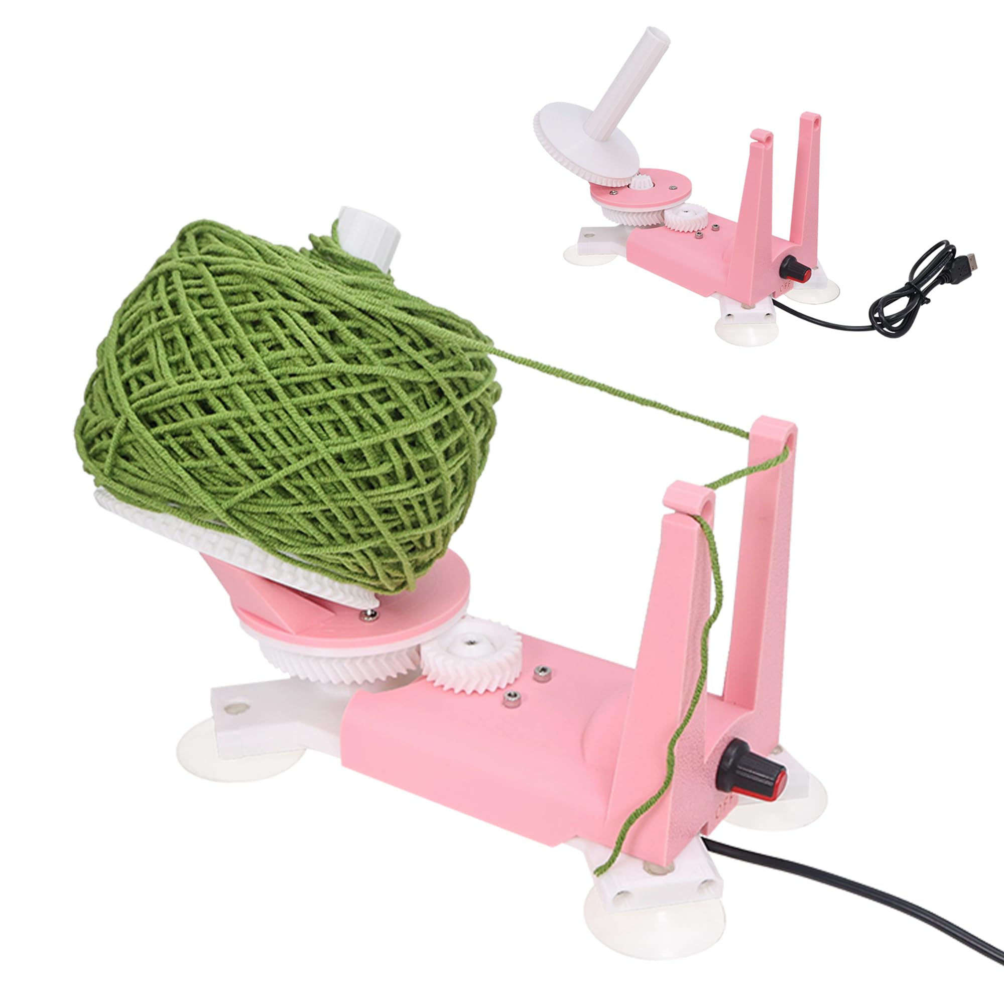 Enrollador automático de bolas de hilo con velocidad regulable para crear ovillos perfectos