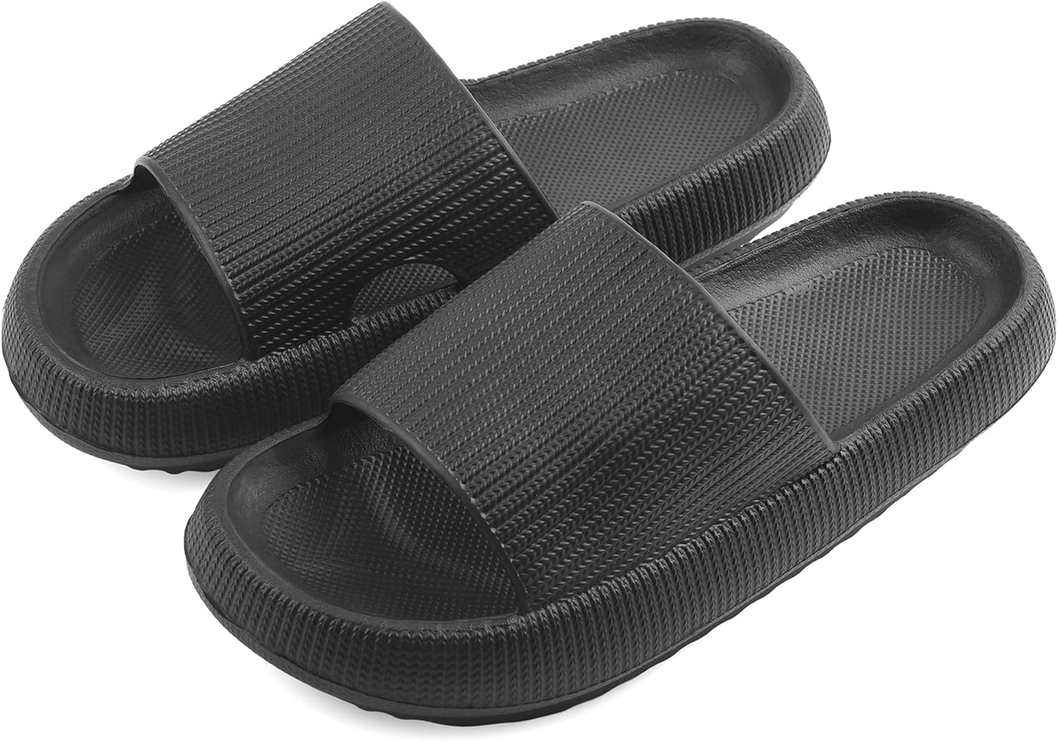 Pillow Slippers for Women and Men Non-Slip Shower Slides Shoes Comfort Cloud House Sandals Thick Sole Indoor Outdoor