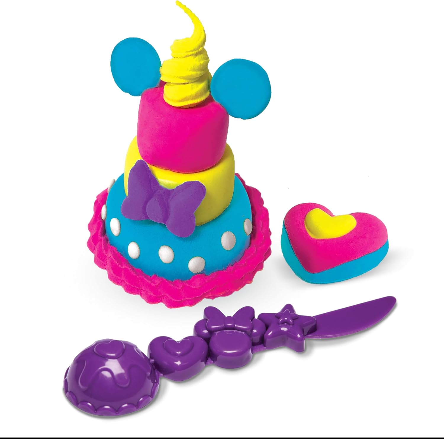 Disney Junior Minnie Mouse Color Change Kitchen by Softee Dough, 10 in 1 Activities Perfect for Ages 3 and Up