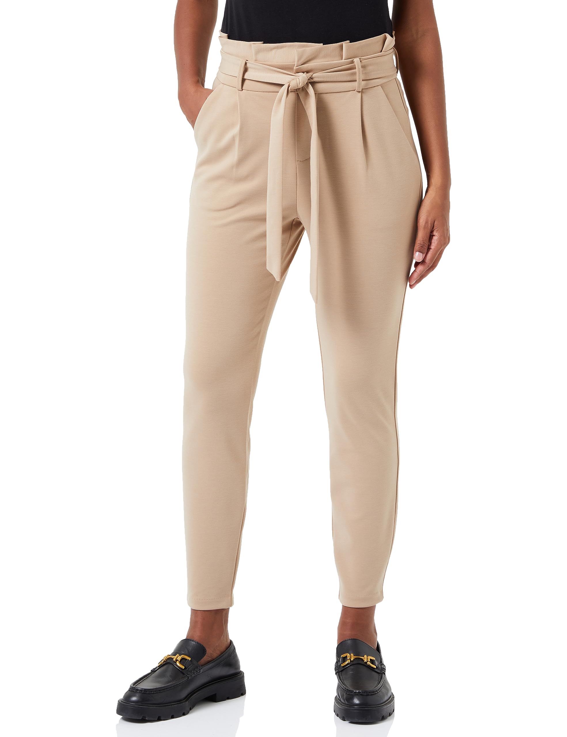 VERO MODA Eva Mid Rise Tie Waist Paperbag Trousers