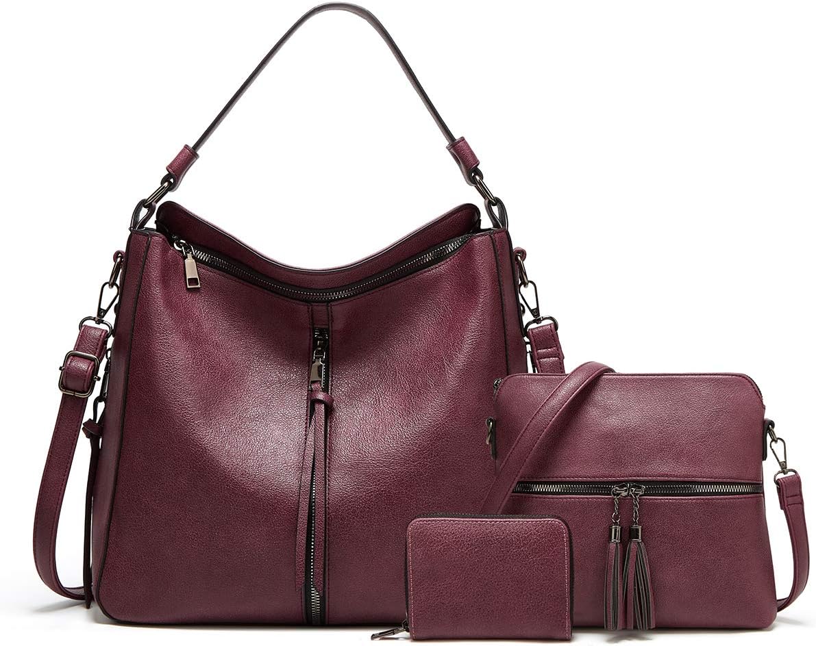 YTLWomen Fashion Handbags Wallet Tote Bag Shoulder Bag Top Handle Satchel Purse Set 4pcs