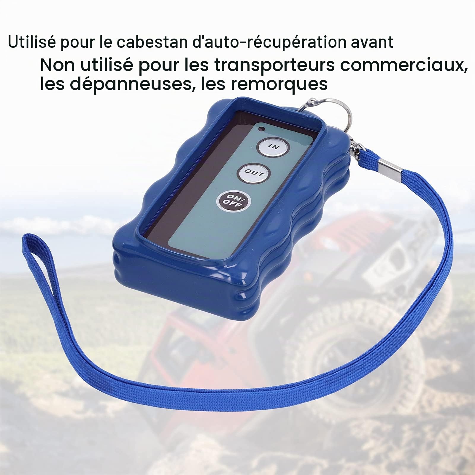 Aramox Télécommande sans Fil pour Treuil Électrique, 12V 434MHz, Portée 15m, ABS et Métal, Universel pour ATV SUV Camion
