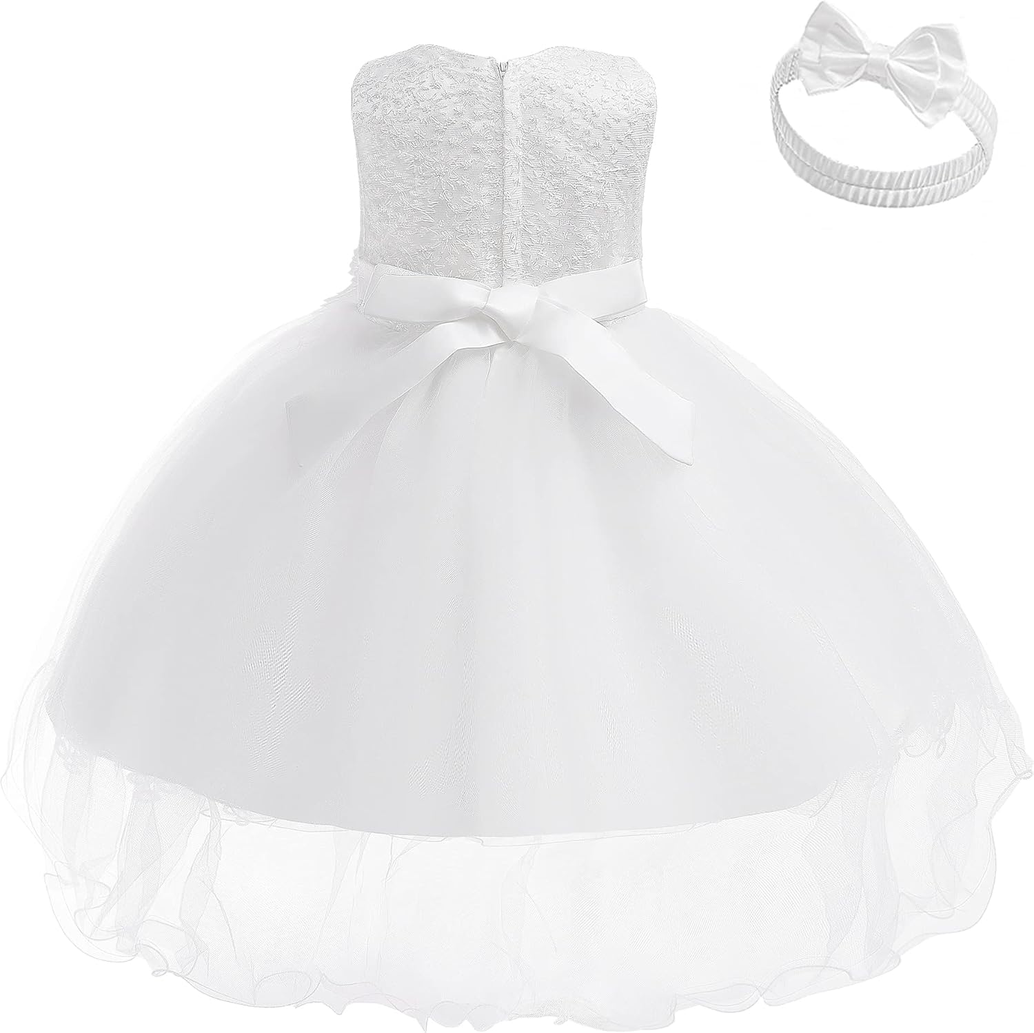 Baby Toddler Lace Dress Girls First Baptism Elegant Embroidery Wedding Party Flower Bridesmaid Dresses Up - Image 4