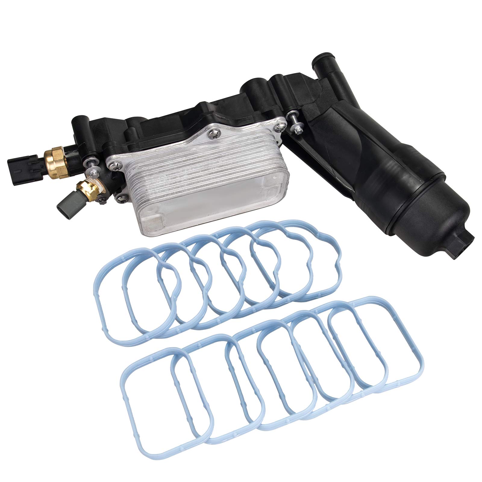 Buy Engine Oil Cooler Filter Housing Adapter Compatible with 3.6L 2014