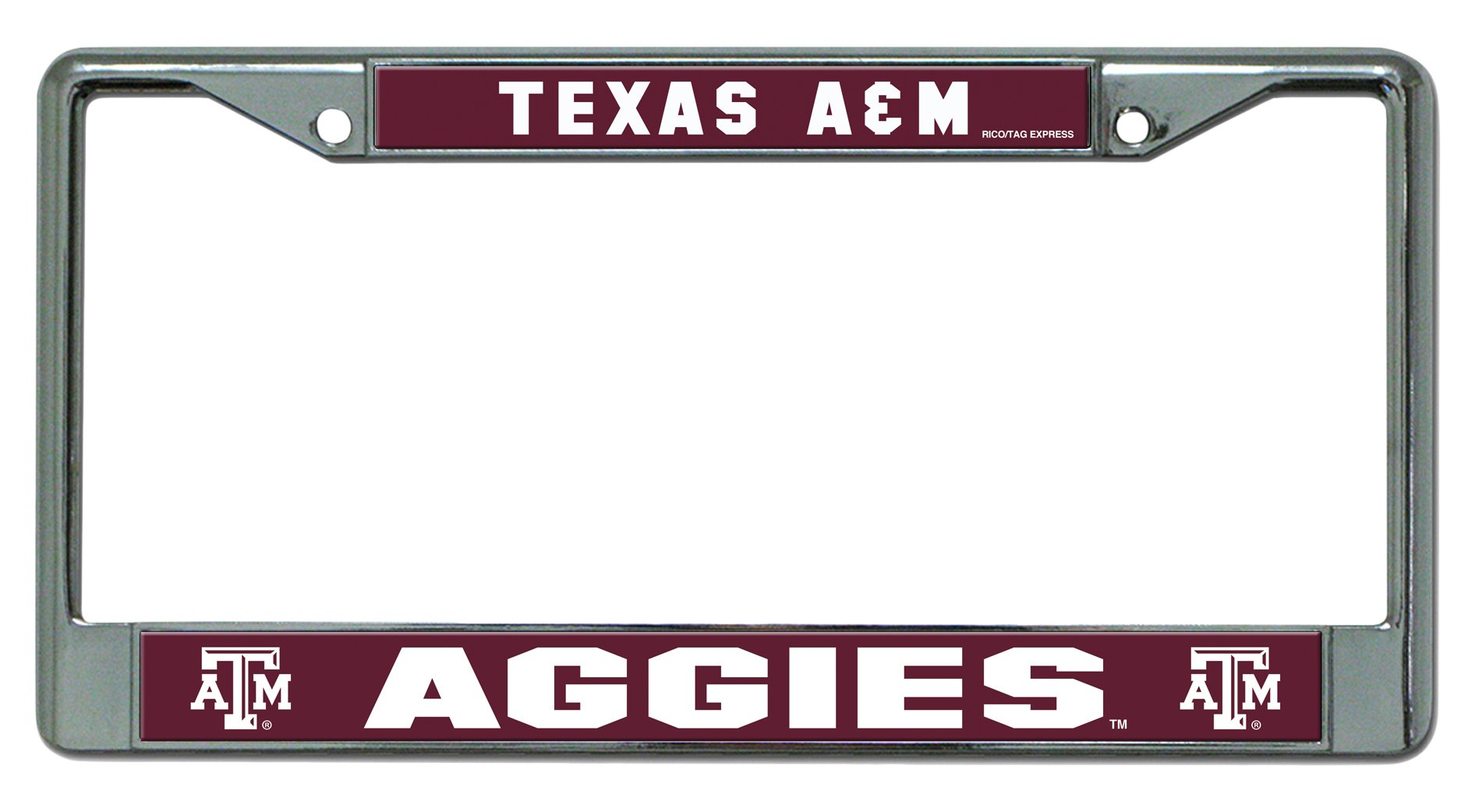 Rico Industries NCAA Texas A&M Aggies Standard Chrome License Plate Frame