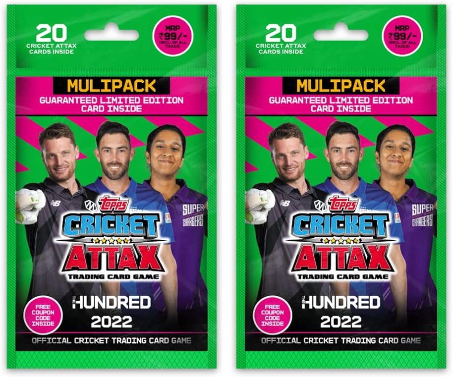 Cricket Attax 2022 - Trading and collectable top Card Games for Families - Multipack (Pack of 2)